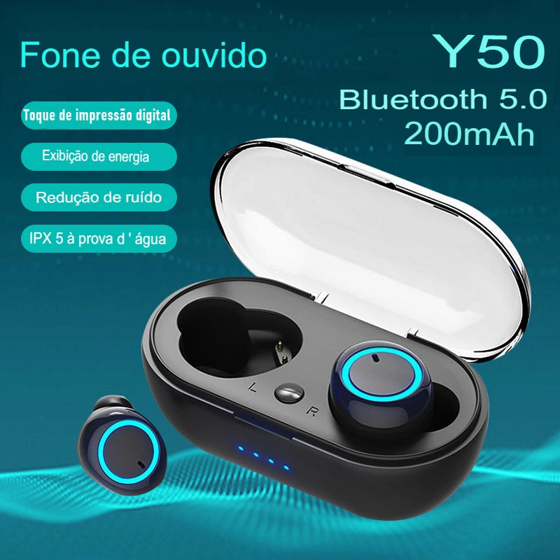 Auriculares Sem Fio Bluetooth 5.0 com Controle de Toque Ipx5 Branc INF